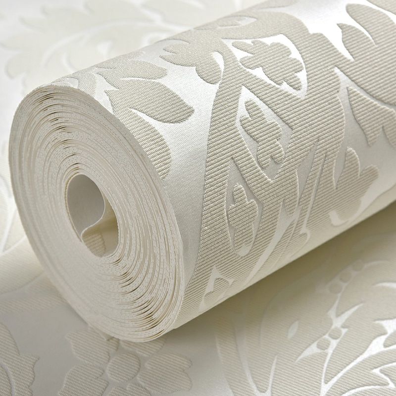 European Jacquard Wallpaper Roll for Living Room 57.1-sq ft Wall Art in Pastel Color