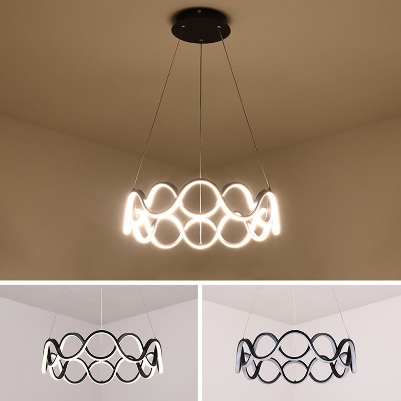 Multiple Rings Chandelier Light Fixture Designer Modern Simplicity Metal Pendant Lighting for Restaurant