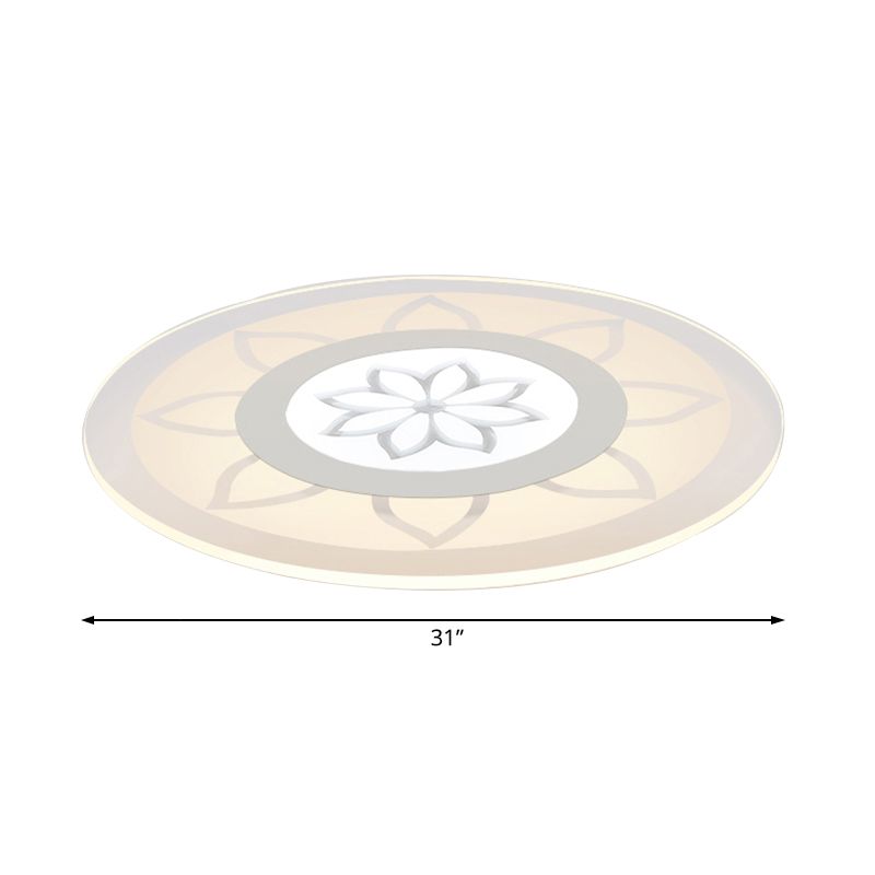 Blossom acryl inbouw hedendaagse LED witte plafondinbouwlamp in warm/wit, 8"/16,5" 20,5" breed