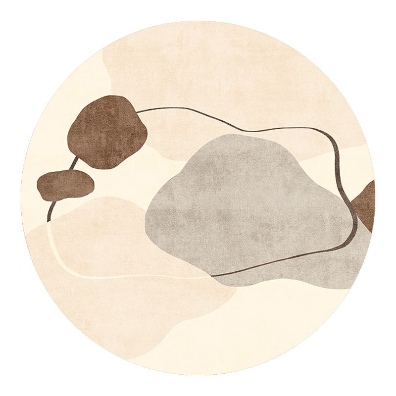 Area di colore a contrasto moderno tappeto tappeto in poliestere marrone tappeto anti-slip wasy care tappeto per soggiorno