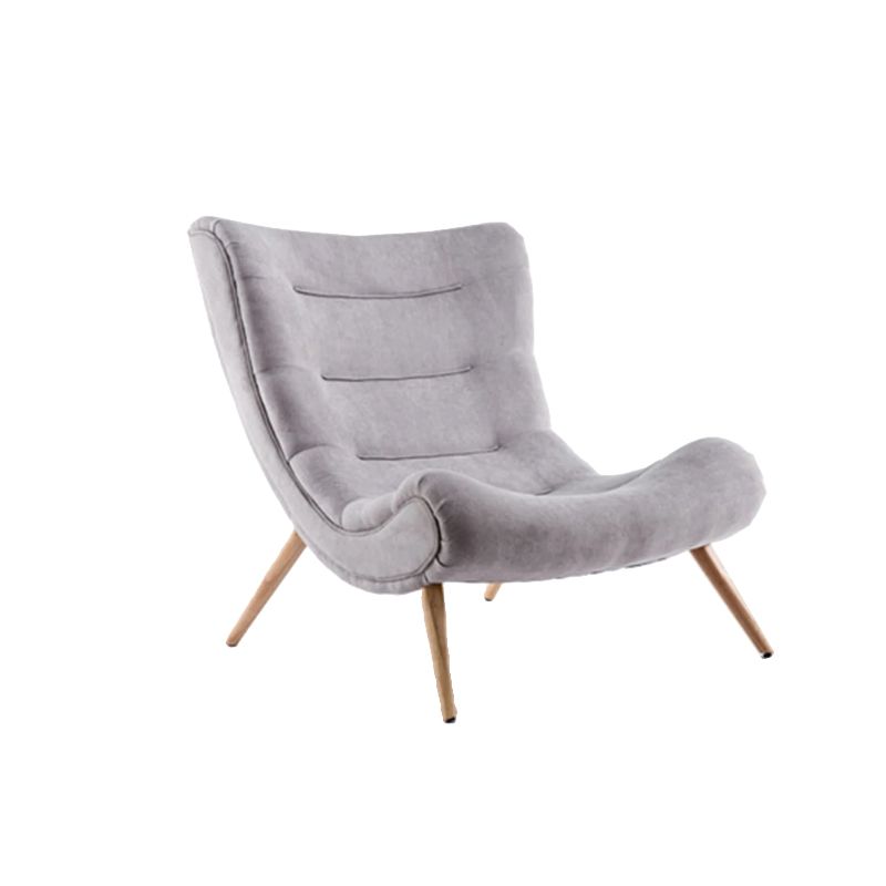 40.5"L x 37"W x 31.5"H Upholstered Accent Chair Armless Lounge Chair with Ottoman