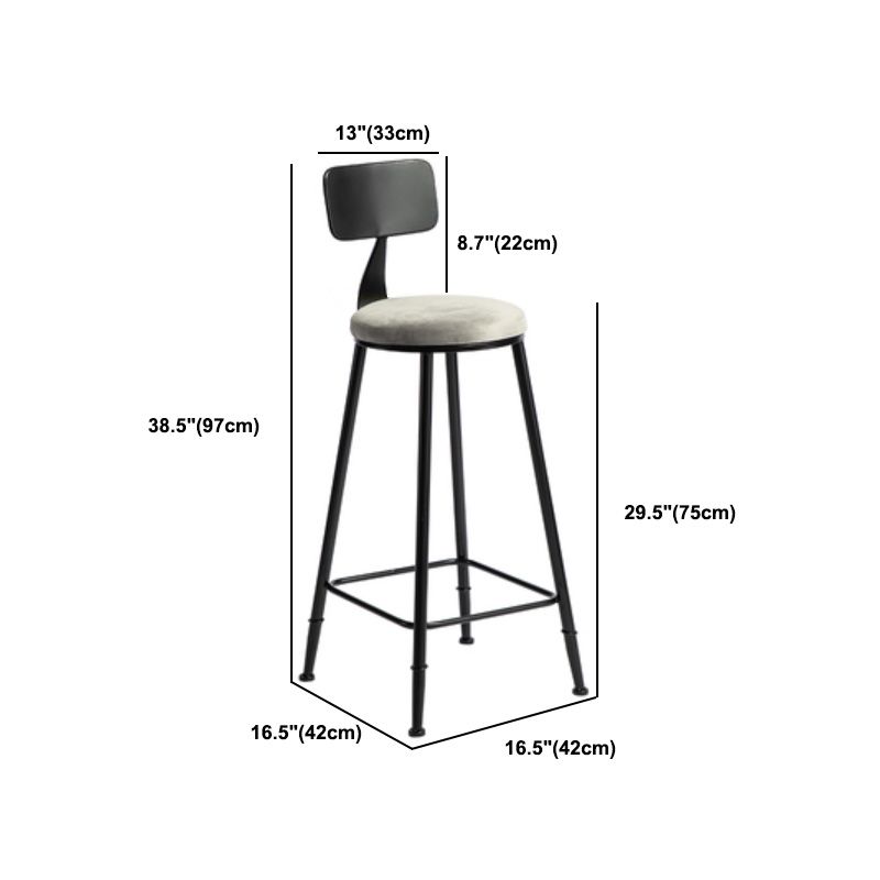 1/3 Pieces Industrial Iron Bar Table Set Round Bistro Set with Grey Stone Top