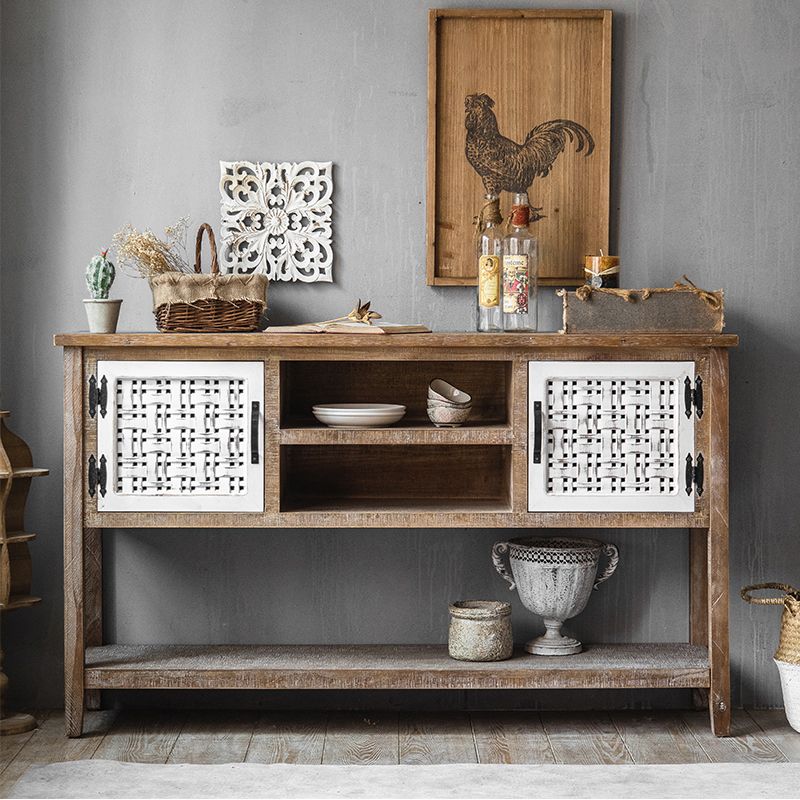 Industrial Rectangle Bar Pulls Accent Cabinet With Doors Cabinet
