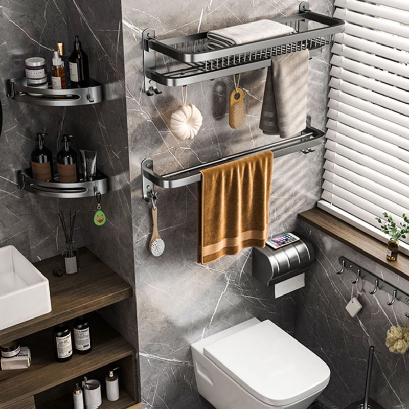 Modern Grey Bathroom Accessory Set Bath Shelf Bath Hardware Set