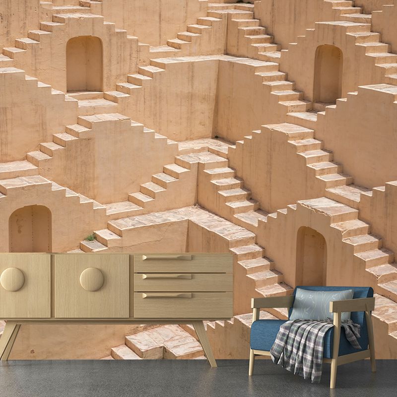 Illustration Mildew Resistant Mural Wallpaper Solid Geometry Indoor Wall Mural