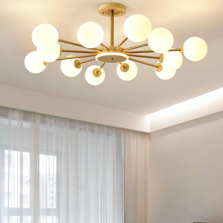 Modern Globe Chandelier Light Fixtures Multi-Head Suspension Pendant Lamps for Living Room