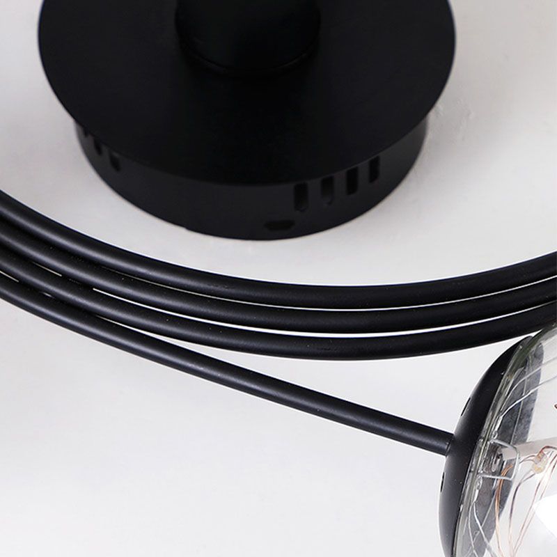 Plafonnier encastré à abat-jour rond multi-lumières de style moderne