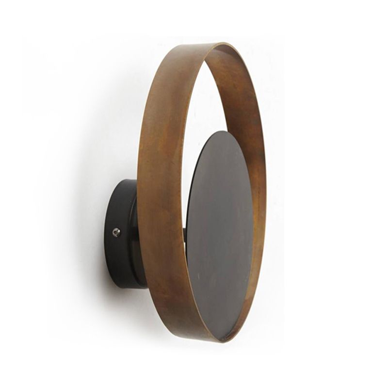 Modern Wall Sconce Circle Shape Wall Light with Metal Shade for Bedroom
