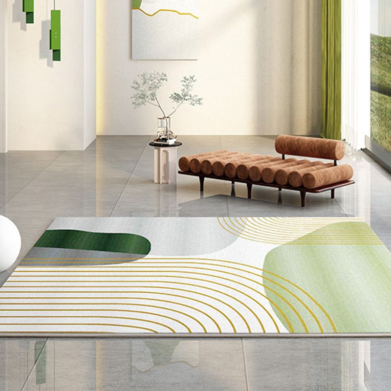 Modern Polyester Carpet Trendy Zebra Pattern Carpet Non-Slip Area Rug for Living Room