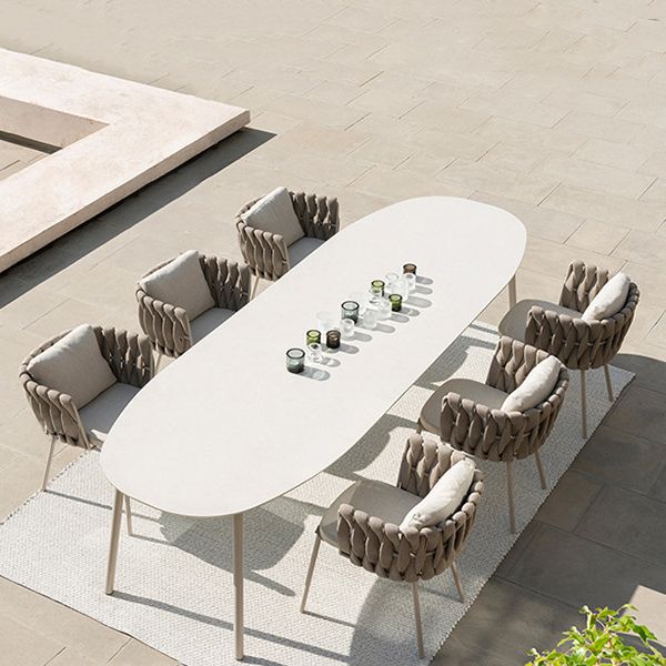 Modern Sintered Stone Top Dining Table Set 1/7/9 Pieces Dining Table Set for Outdoor