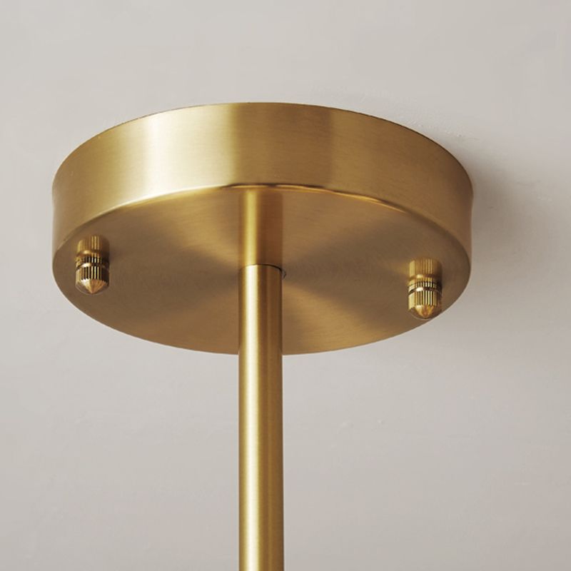 Noordse koperen kroonluchter globe multi -light kroonluchter hanger met glas voor woonkamer