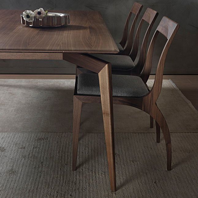 Modern Rectangular Dark Brown Wooden Dining Table with 4 Foot