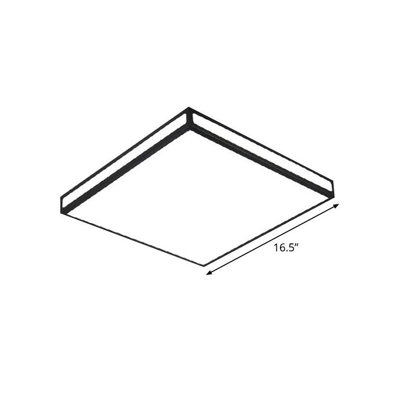 Nero Quadrato/Rettangolo LED Luce di Flusso Minimalistica Acrilico Vicino alla lampada da soffitto per Soggiorno