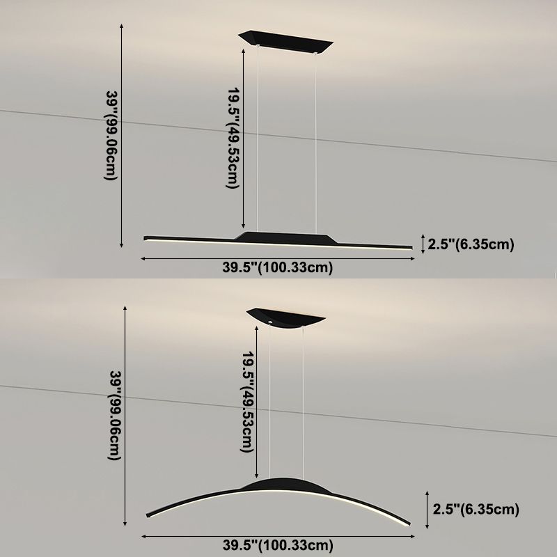 Linear Island Lighting Modern Kitchen Island Lighting Metal 1 Light Island Chandelier