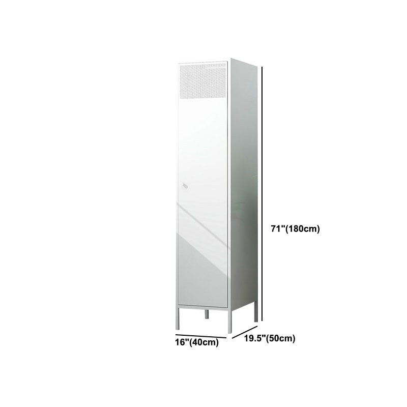 Modern Metal Wardrobe for Home Metallic Finish Cabinet with Legs