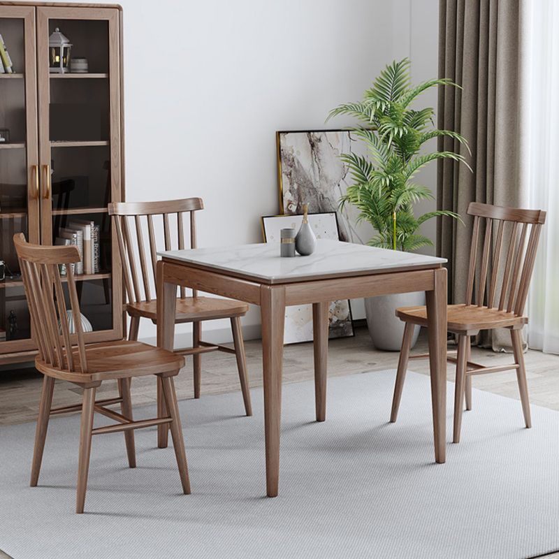 1/5 Pieces Modern Sintered Stone Top Square Dining Set for Home