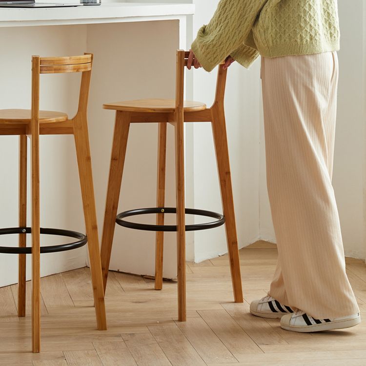Low Back Indoor Bar Stool Contemporary Bar Stool with Footrest