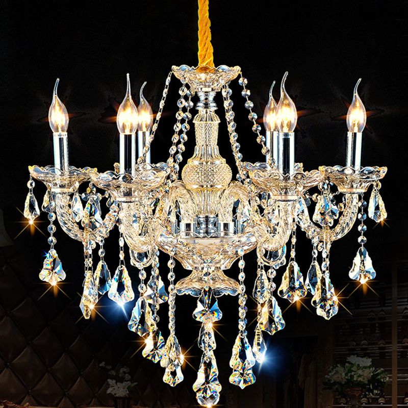 Nordic Style Chandelier Light Crystal Glass Pendant Light for Living Room