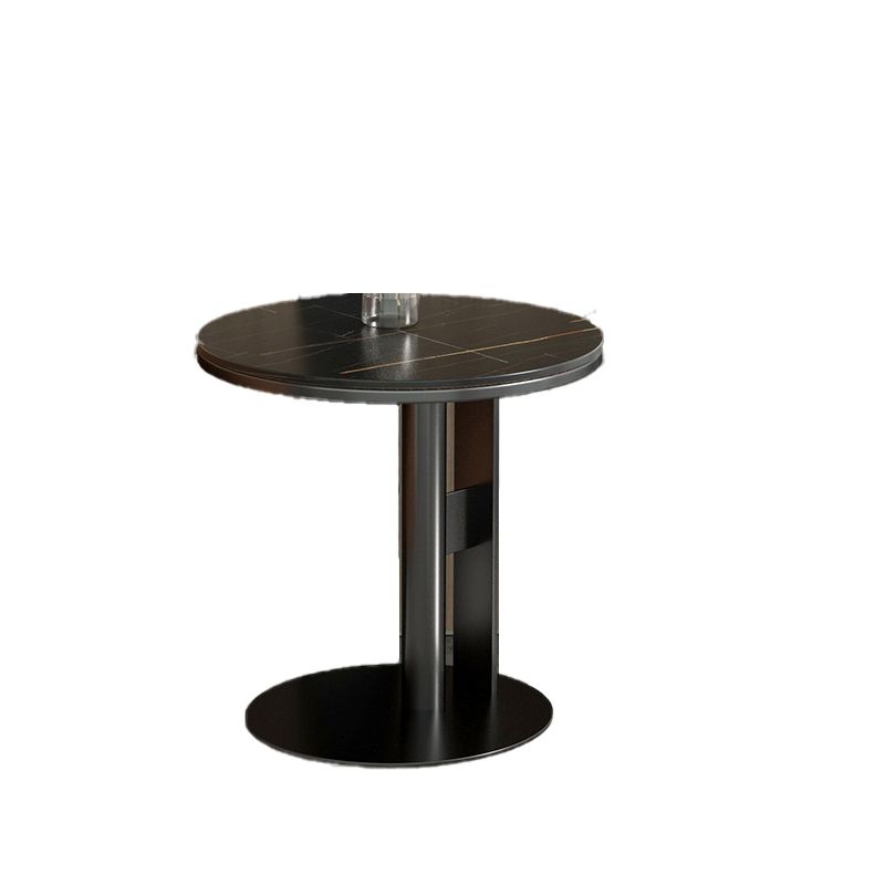 Minimalist Slate Side End Table Pedestal Side End Table for Living Room