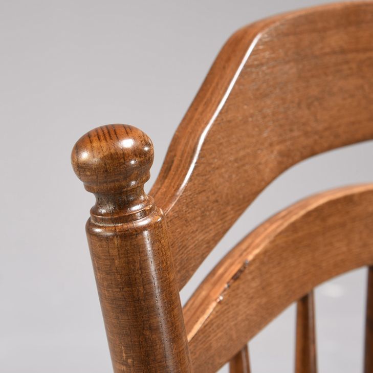 Country Solid Wood Square Dining Chair Slat Back Dining Side Armless Chair
