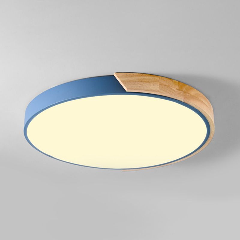 Moderne Makronen-LED-Deckenleuchte aus Eisen mit kreisförmiger Unterputzmontage für den Gang