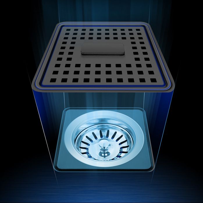 Contemporary Style Kitchen Sink Stainless Steel Overflow Hole Design Kitchen Sink