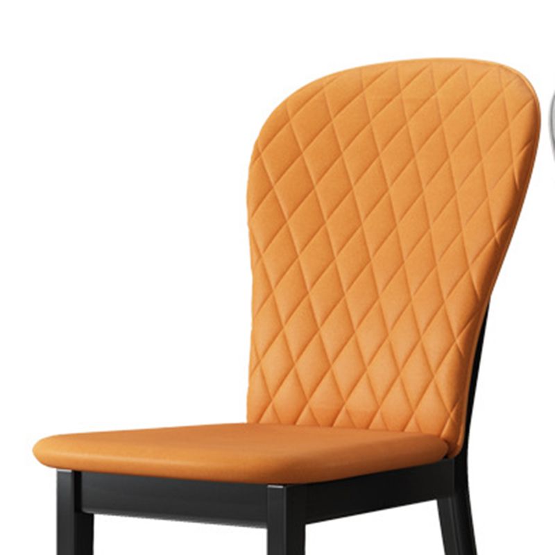 Wood Industrial Indoor-Outdoor Side Chair Parsons Armless Chair