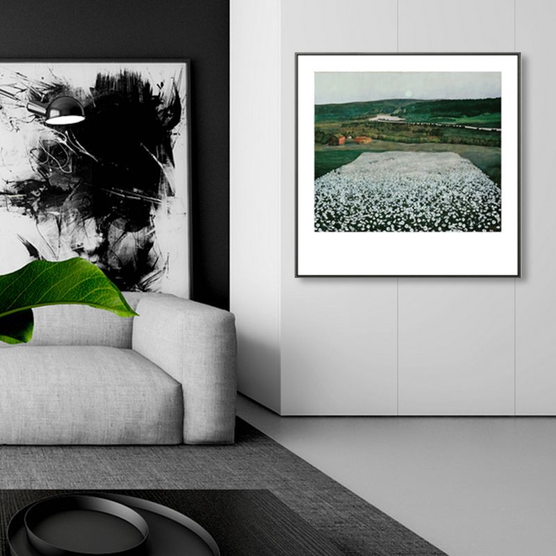 Stunning Flatland View Canvas House Interior Scenery Wall Art Print in Soft Color