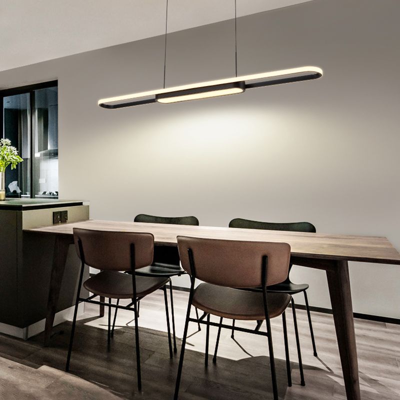 Nordic Modern Style Island Lamp Simple LED Hanging Lighting Fixture for Dining Room