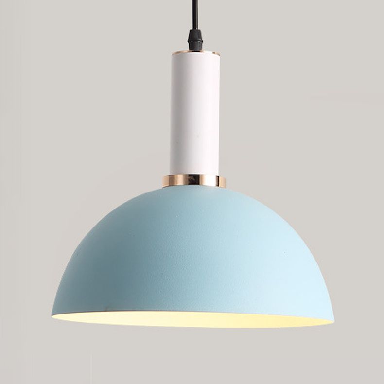 Pendant de style nordique Macaron Light Metal 1 lumière suspendue Lumière pour le chevet