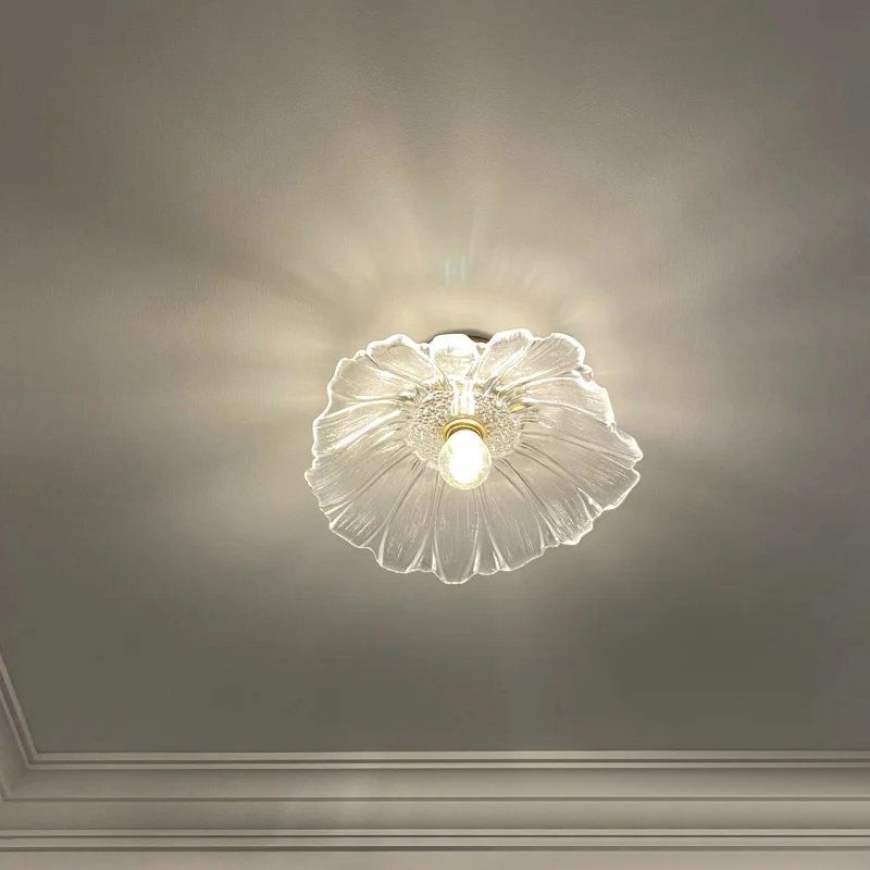 Lampada da soffitto a forma di fiore Moderna in ferro 1 luce da incasso con foro da 2-3,5 '' per corridoio