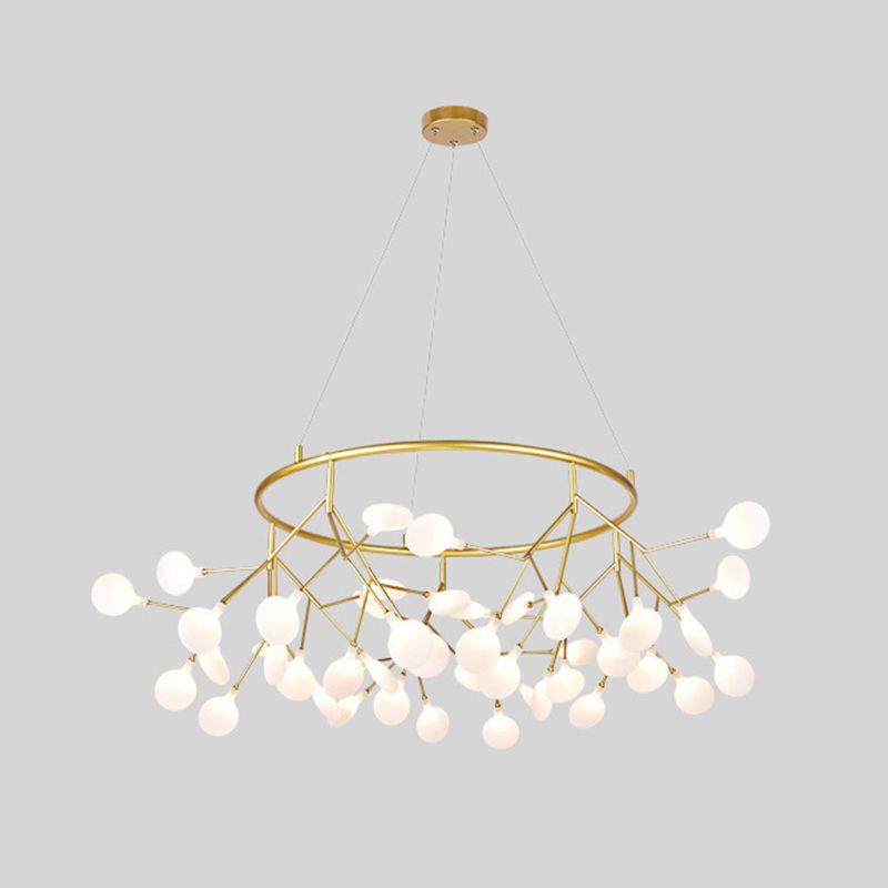 Contemporary Gold Hanging Chandelier Circle Ceiling Hanging Light Fixture
