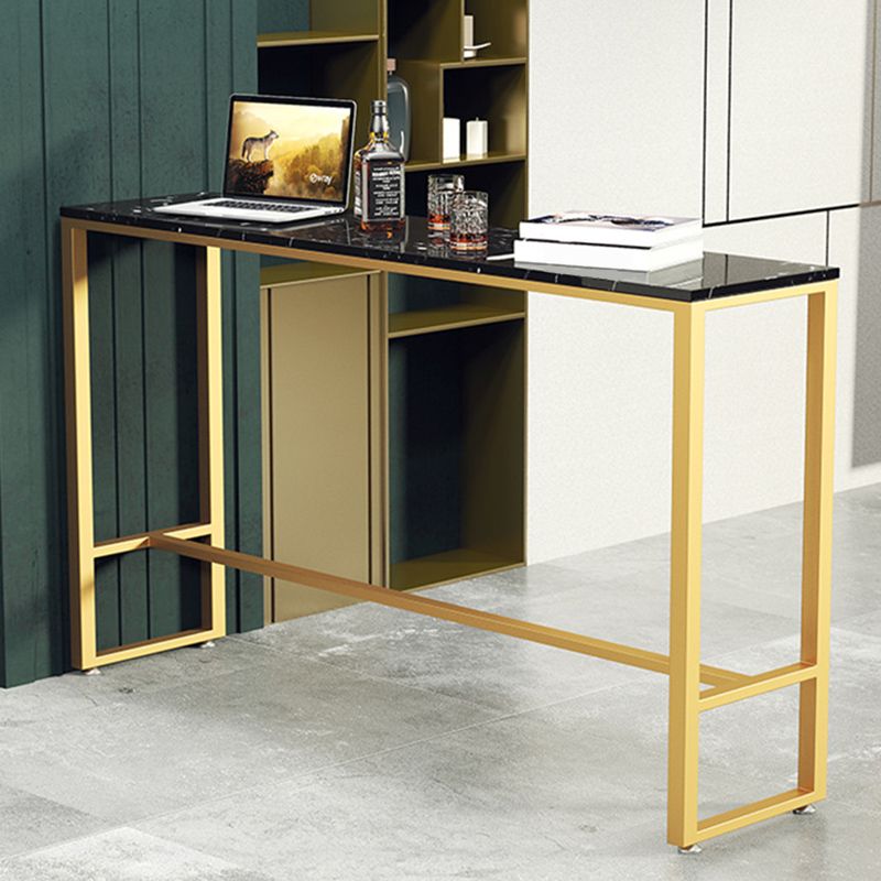 Glam Rectangle Pub Set 1/4 Pieces Counter Table with Upholstered Stools