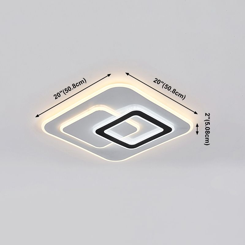 Plafonnier LED en forme de géométrie, moderne, en fer, 3 lumières, montage encastré, pour chambre à coucher