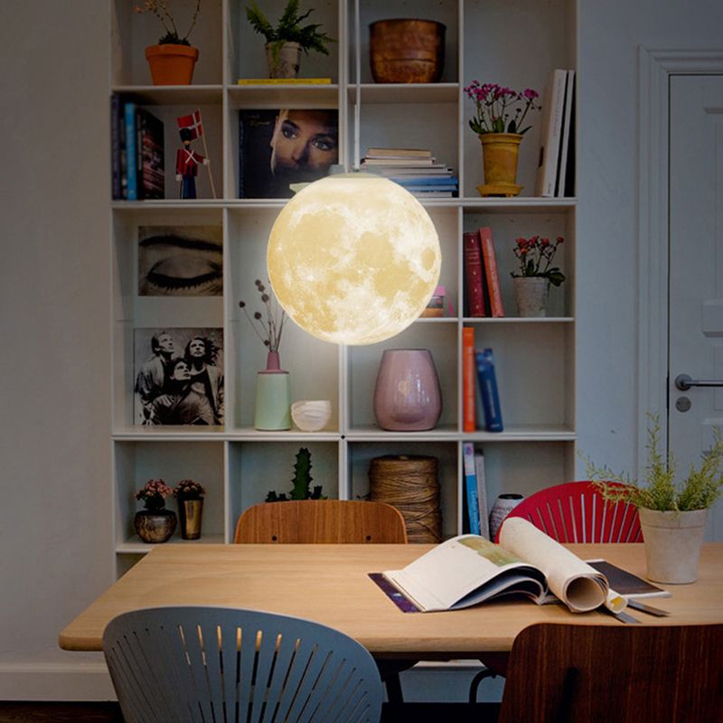 1 luminaire de lune de lune luminaires simplicité Nordic Style Plastic Plafond Pendant Light pour la chambre