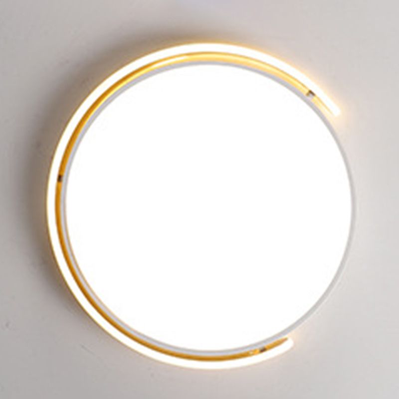 Moderne Stijl Metalen Led Flush Mount Plafond Lamp Fixtures Ronde 1-Light Led Flush Light