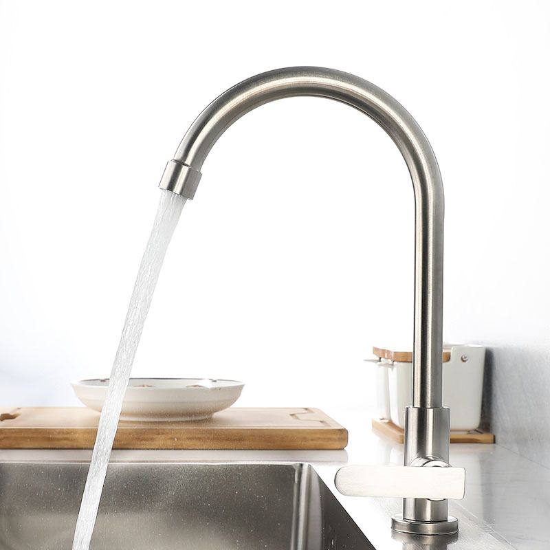 Contemporary Single Handle Kitchen Faucet Pull down 1-Hold Bar Faucet