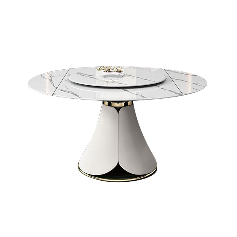 Contemporary Pedestal Dining Table Round Dinner Table for Home