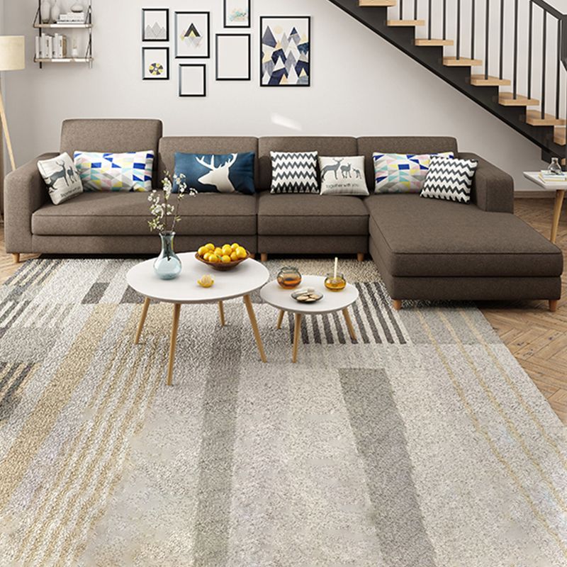 Faux Leather Contemporary Modular Sectional for Four People with Storage