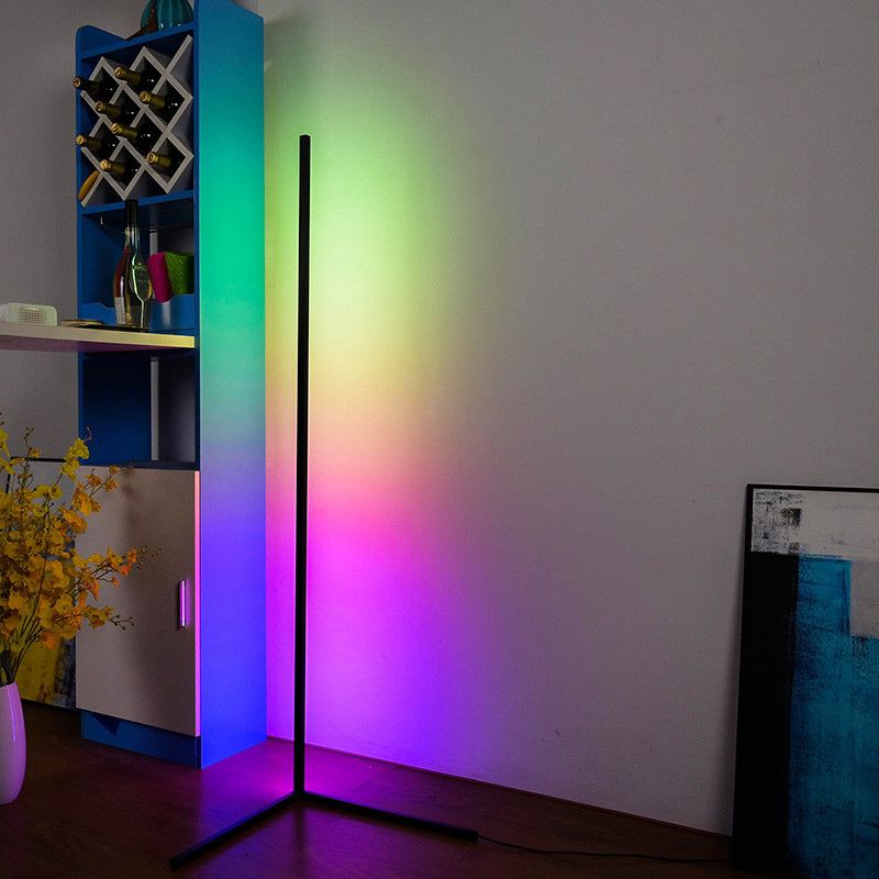 Minimalist Style Metal LED Floor Lamp Modern Geometry Line Floor Light for Living Room