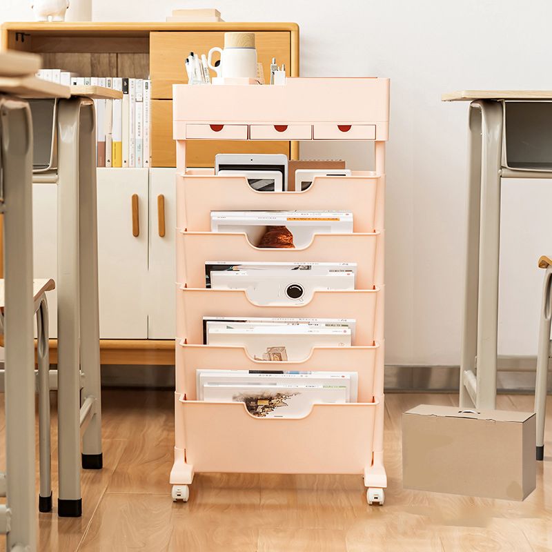 Contemporary Plastic/Acrylic Book Shelf Closed Back Bookcase