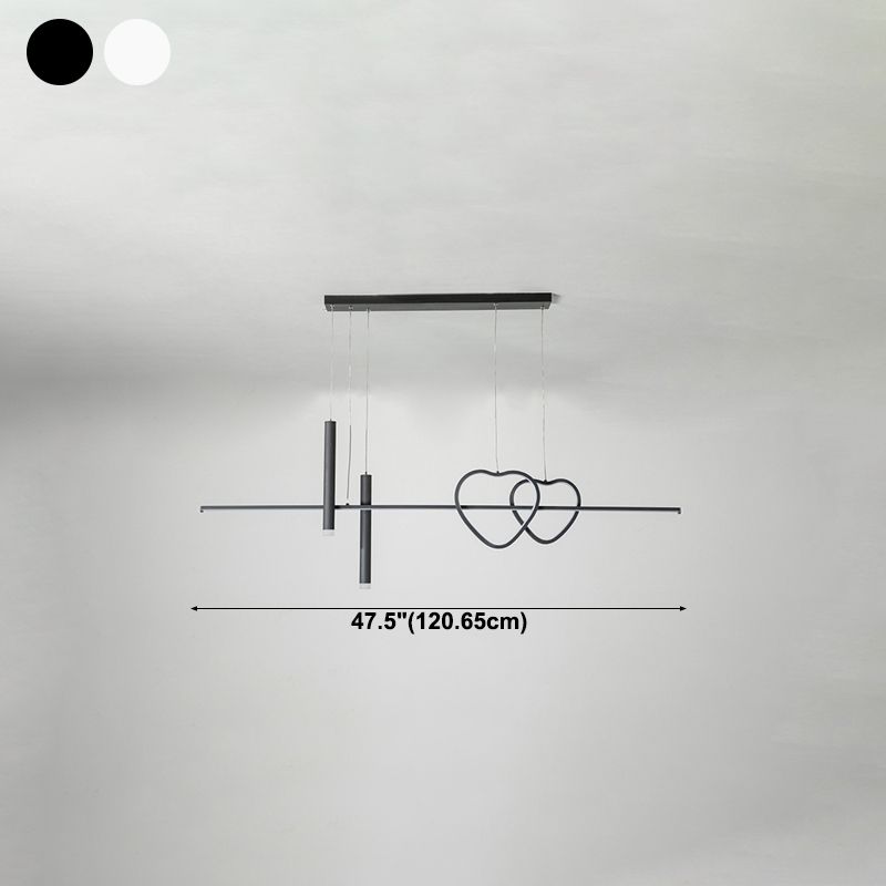 Cylinder Shape Island Lights Contemporary Style Metal 5 Light Island Lighting