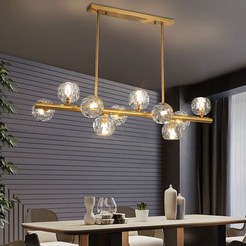 Nordic Dining Island Light Kitchen Crystal Ceiling Hanging Light Fixture