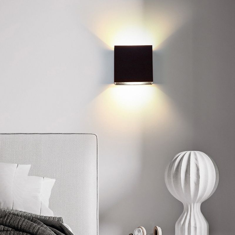 Square Wall Mount Lighting Simple Metal 1 Light Wall Mounted Light