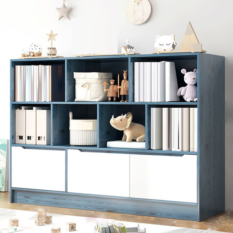 Scandinavian Engineered Wood Bookshelf Standard Bookcase with Shelves