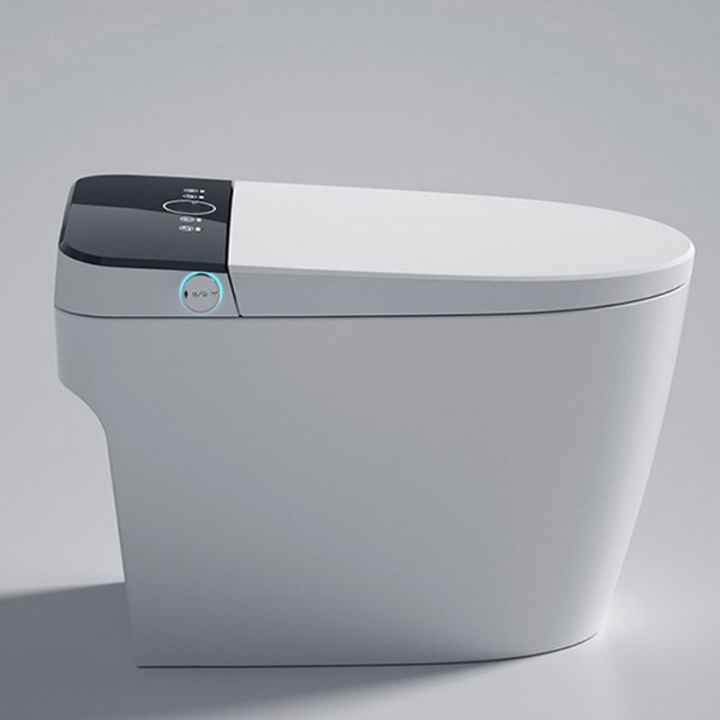 Contemporary One Piece Toilet Floor Mounted White Toilet Bowl with Seat for Washroom