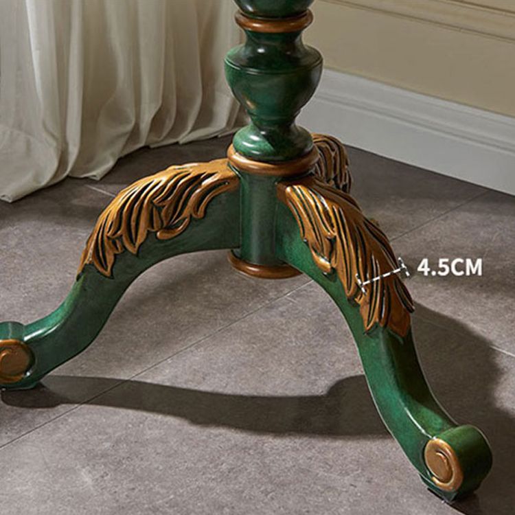 Traditional Style Round Solid Wood Table with 3 Legs Base Side Table