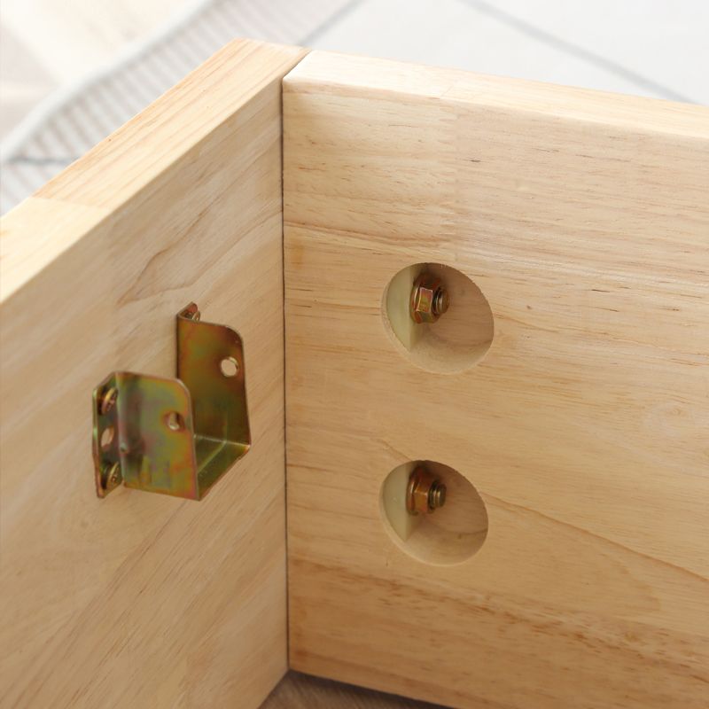 Mid-Century Solid Wood Modern Platform Bed Solid Color Platform Bed Frame