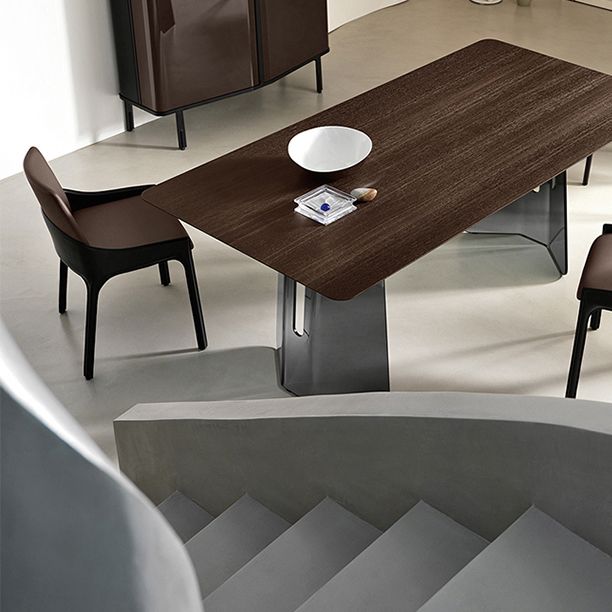 Silla de comedor de metal contemporáneo, sillas de comedor de piel sintética para uso doméstico