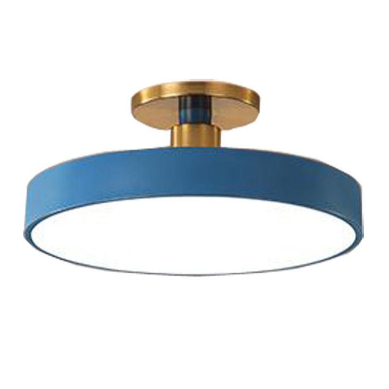 Metalen 1-lichts semi-inbouwlamp Moderne stijl cilinder semi-inbouwplafondverlichting